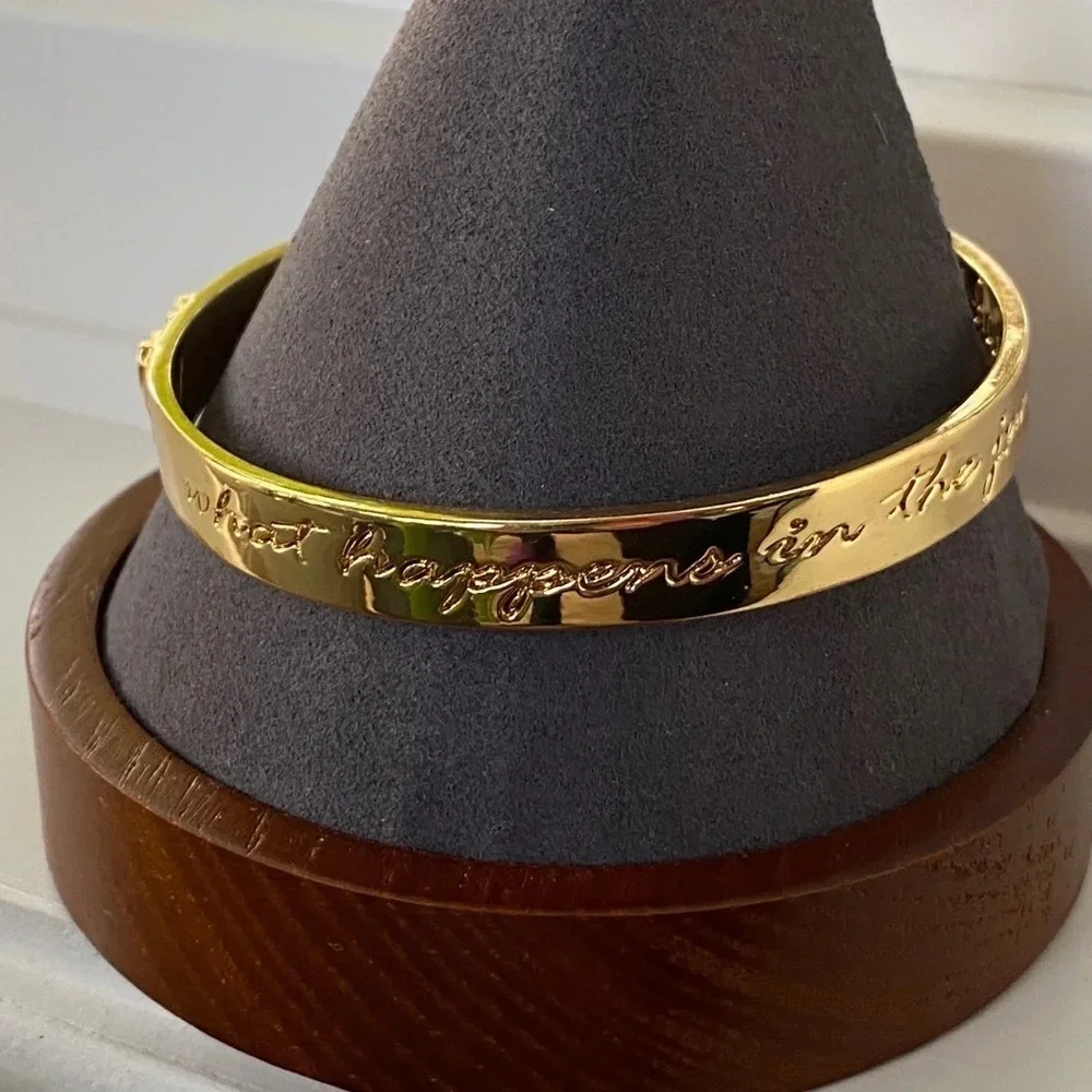 Lilly Pulitzer Gold Tone Lucky Elephant Jungle Bangle 7”